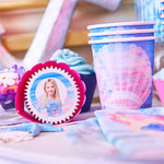 Queen of the Sea Shell Paper Party Cups (x8)