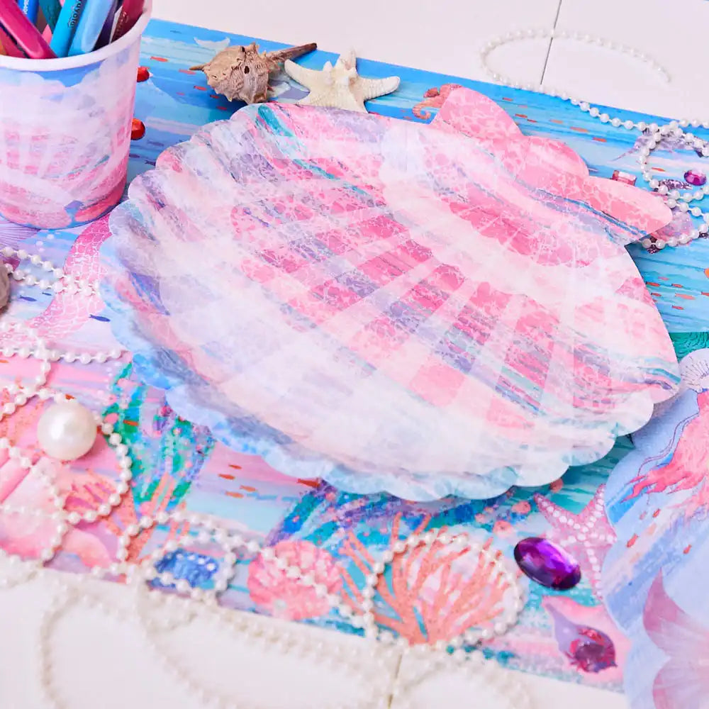 Queen of the Sea Shell Shaped Paper Plates (x8) Own Brand