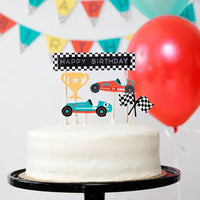 Race Car Cupcake Toppers Kids Party