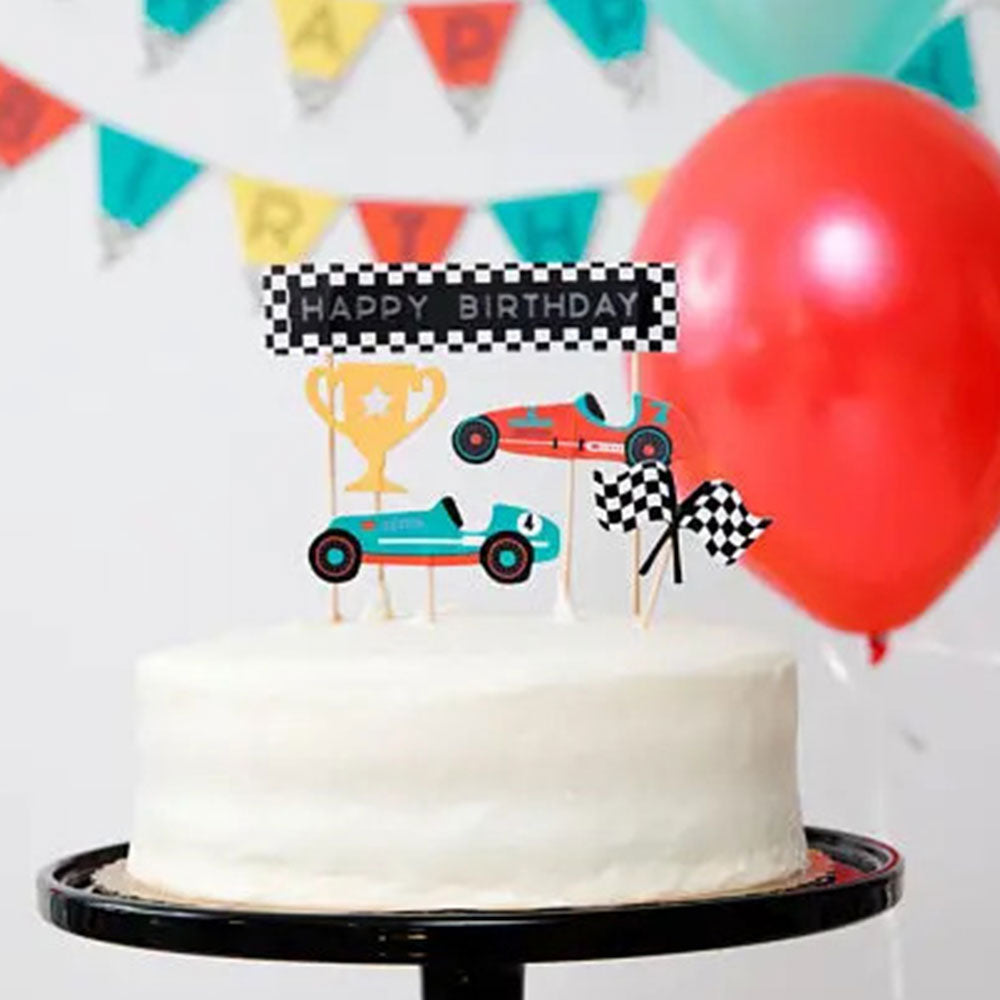 Race Car Cupcake Toppers Kids Party