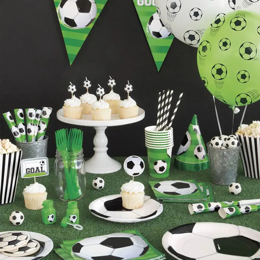 Football Birthday Cake Candles (x6) Kids Party