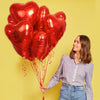 A Dozen Red Heart Personalised Balloons in a Box Personalised Balloons