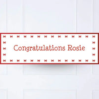 Red Ribbon Personalised Party Banner Personalised Banner