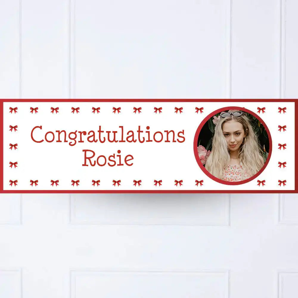 Red Ribbon Personalised Party Banner Personalised Banner