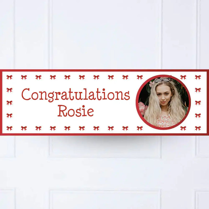 Red Ribbon Personalised Party Banner Personalised Banner