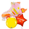 Personalised Inflated Balloon Bouquet in a Box - Roller Disco Personalised Balloons