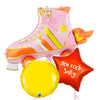 Personalised Inflated Balloon Bouquet in a Box - Roller Disco Personalised Balloons