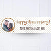 Rose Gold Dots Anniversary Personalised Party Banner Yes Personalised Banner
