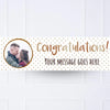 Rose Gold Dots Congratulations Personalised Party Banner Yes Personalised Banner