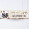 Rose Gold Floral Anniversary Personalised Party Banner Yes None Personalised Banner