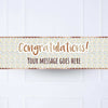 Rose Gold Floral Congratulations Personalised Party Banner No Personalised Banner