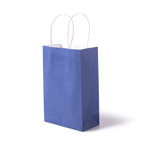 Royal Blue Party Bags with Handles (x12)