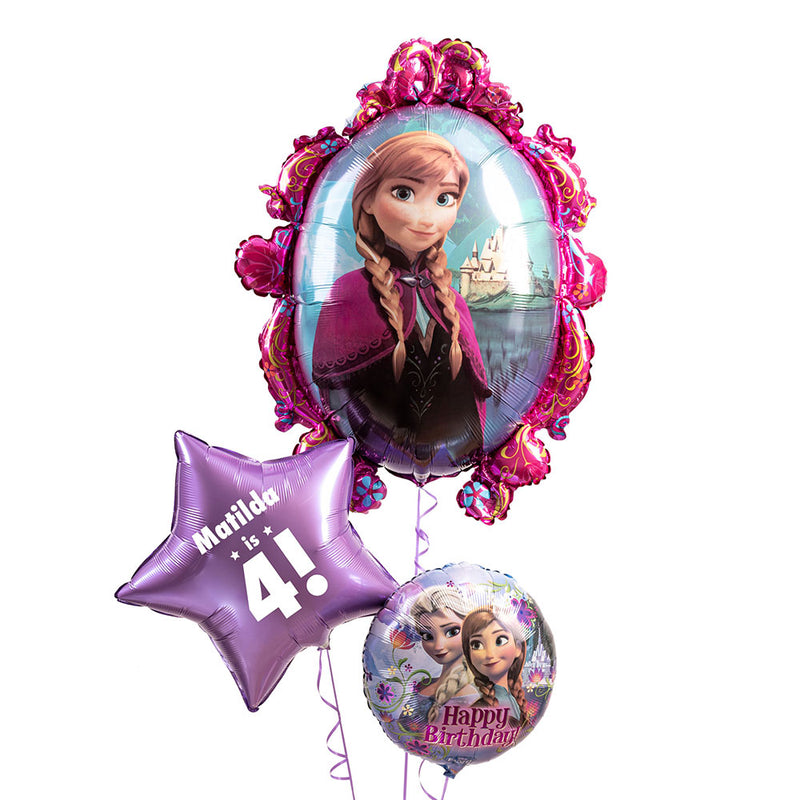 Personalised Inflated Balloon Bunch - Disney Frozen