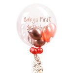 Personalised Bubble Balloon in a Box – Rose Gold