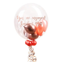 Personalised Bubble Balloon in a Box – Rose Gold Personalised Balloons