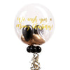 Personalised Bubble Balloon in a Box – Gold Deco Personalised Balloons
