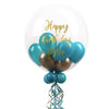 Personalised Bubble Balloon in a Box – Aquamarine Personalised Balloons