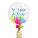 Personalised Bubble Balloon in a Box – Neon