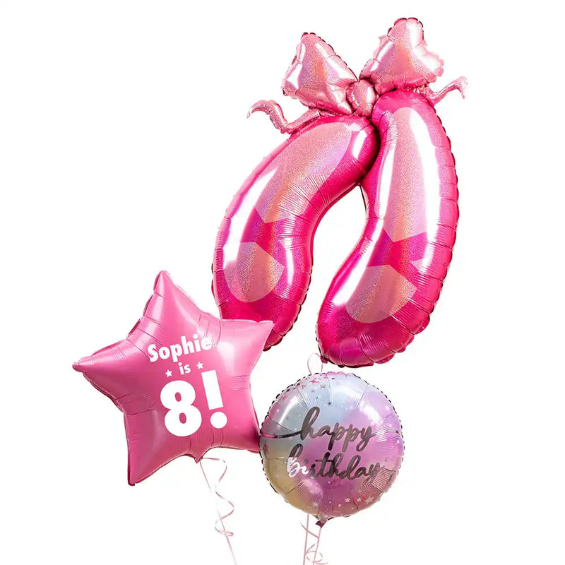 Personalised Inflated Balloon Bunch - Ballet Girl Personalised Balloons