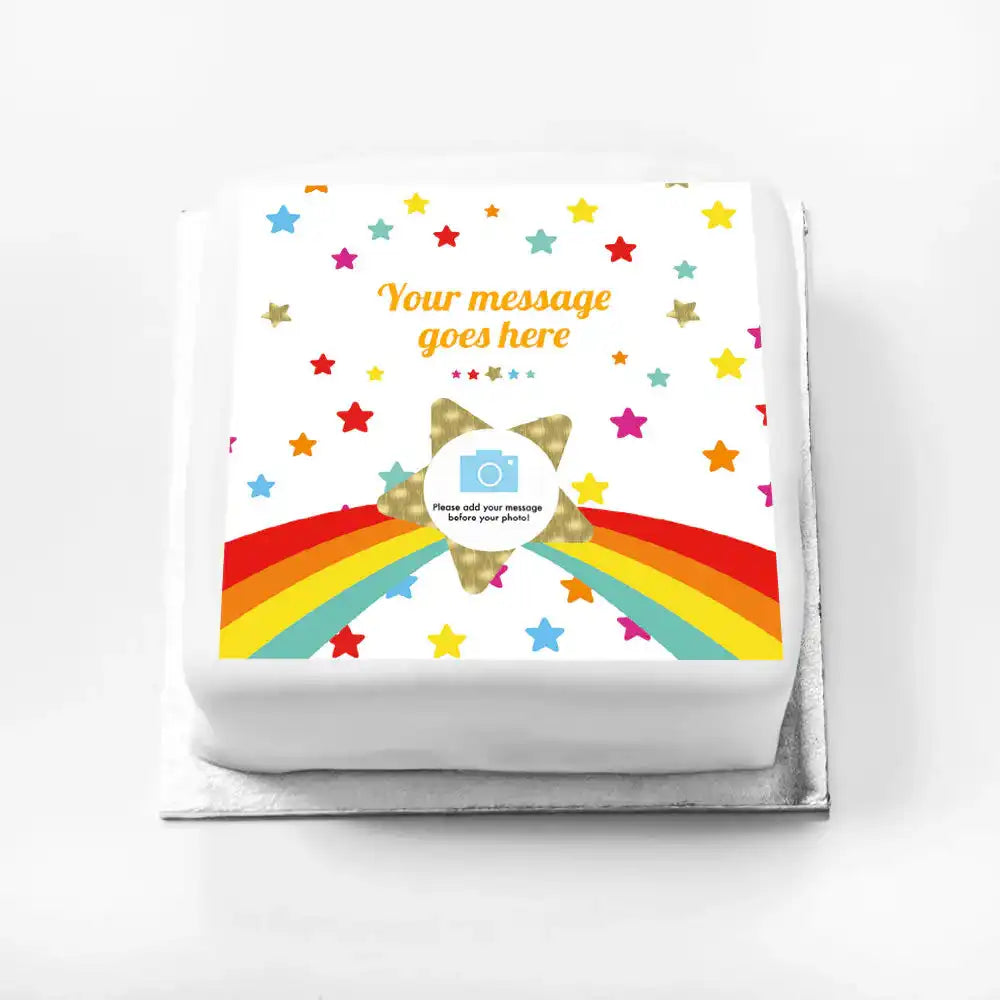 Personalised Photo Cake - Shooting Star Small (up to 6 small portions) Personalised Cake