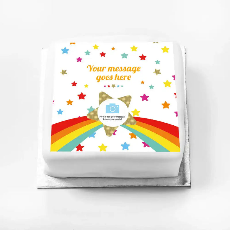 Personalised Photo Cake - Shooting Star Small (up to 6 small portions) Personalised Cake