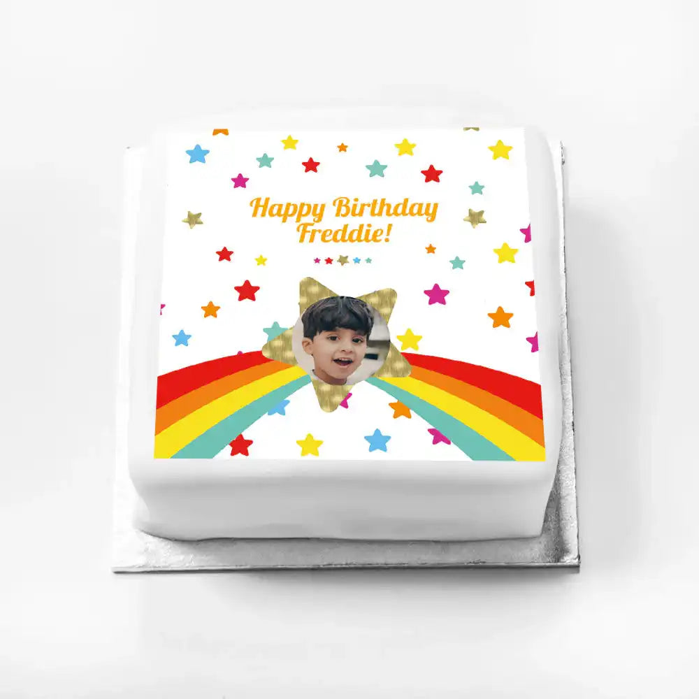 Personalised Photo Cake - Shooting Star Personalised Cake