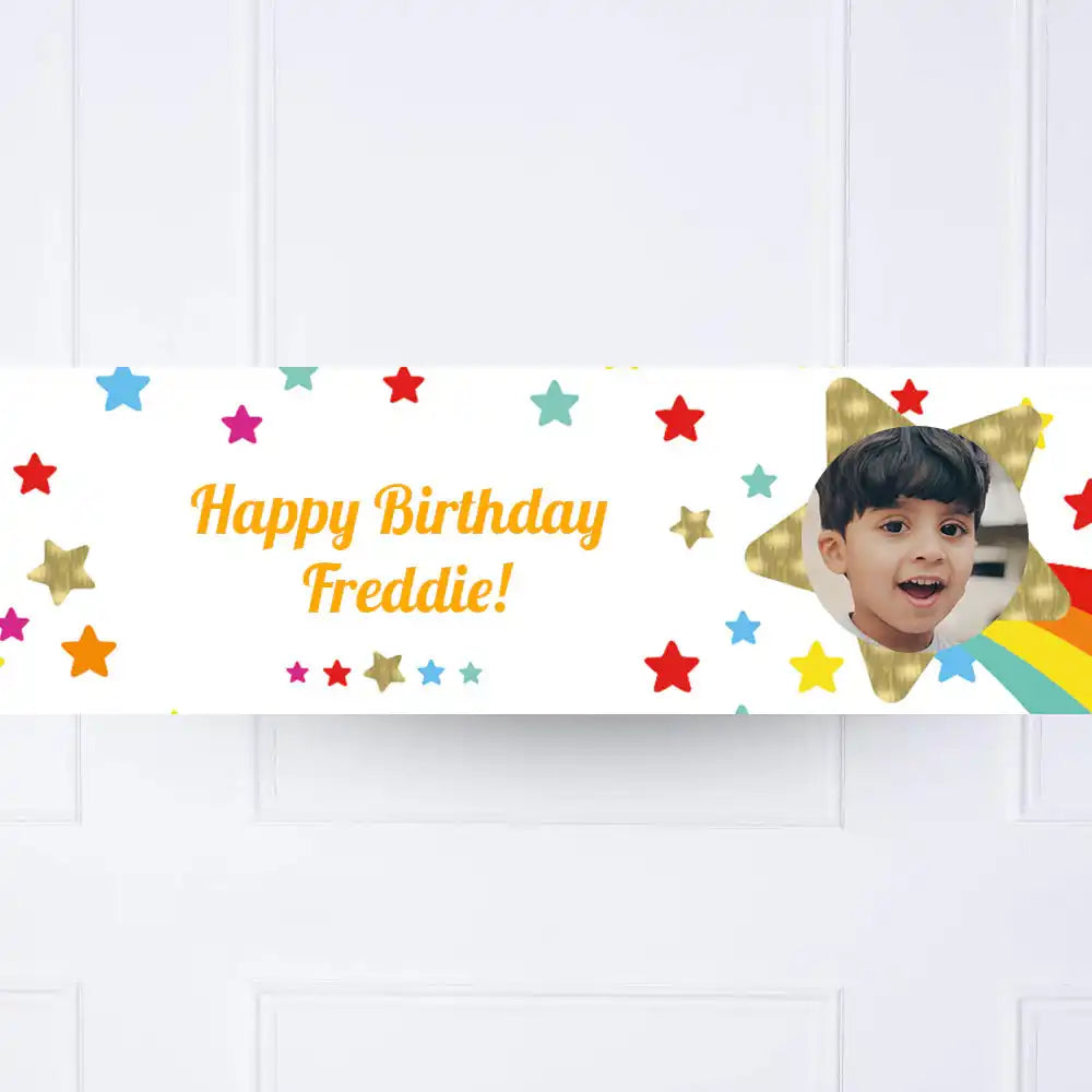 Shooting Star Badge Personalised Party Banner Personalised Banner