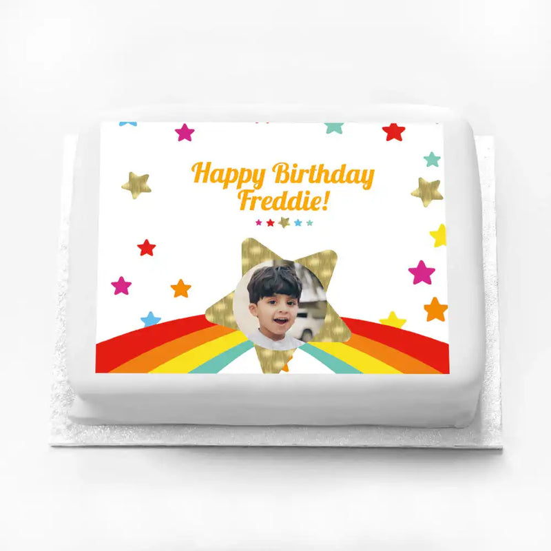 Personalised Photo Cake - Shooting Star Personalised Cake