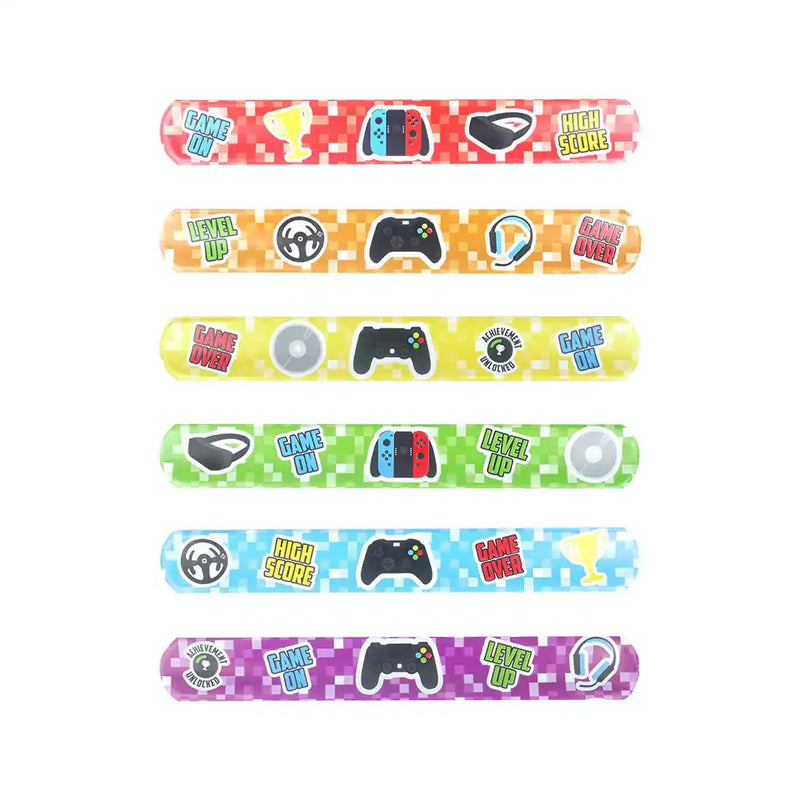 Gamer Snap Bracelets (x6) Kids Party