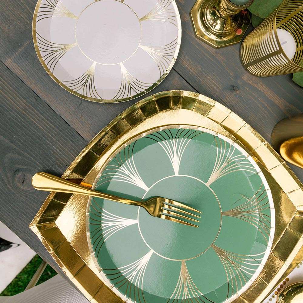 The Gatz Dinner Paper Plates - Sage Green (x8) General Party