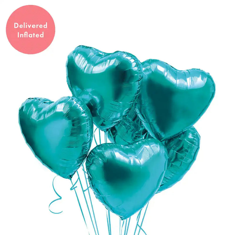 Inflated Balloon Bunch - Tiffany Blue Personalised Balloons