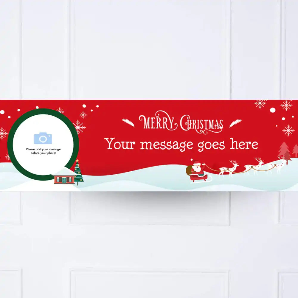 Traditional Christmas Personalised Party Banner Christmas 2024
