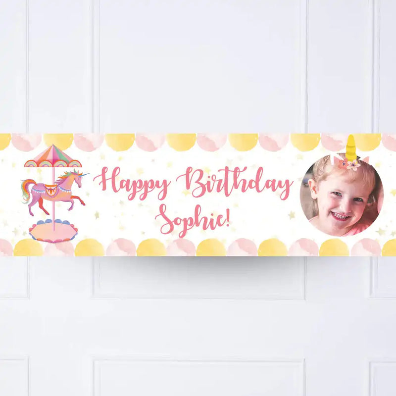 Unicorn Fairy Princess Personalised Party Banner Personalised Banner
