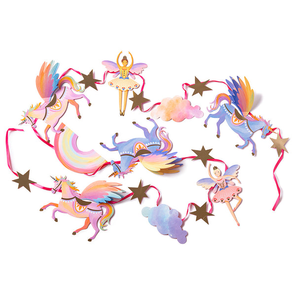 Unicorn Fairy Princess Honeycomb Decorations (X5)