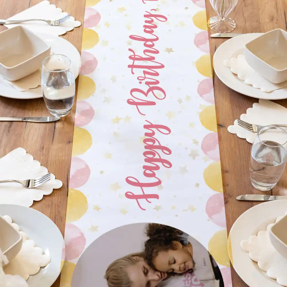 Personalised Unicorn Fairy Princess Table Runner Personalised Runner