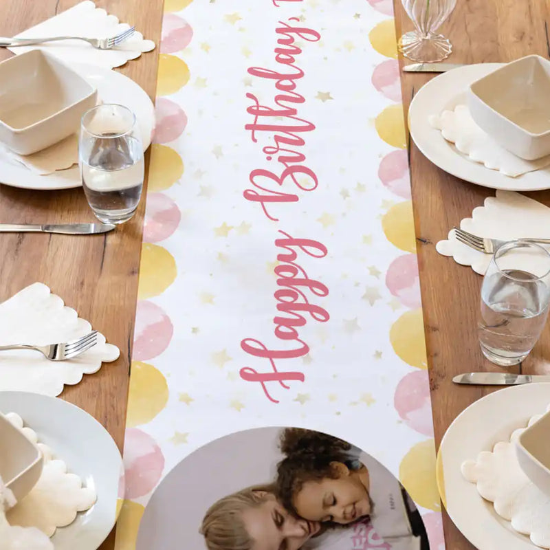 Personalised Unicorn Fairy Princess Table Runner Personalised Runner