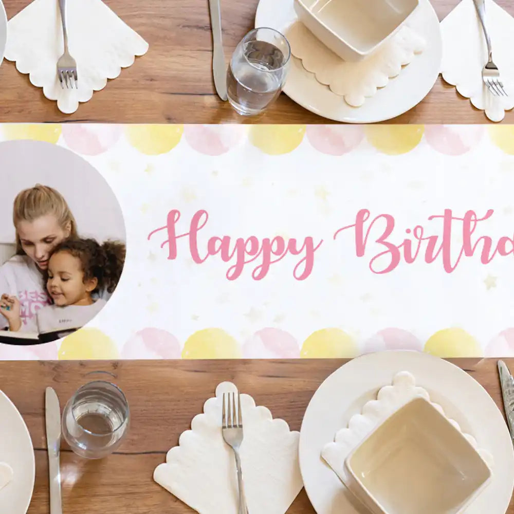 Personalised Unicorn Fairy Princess Table Runner Personalised Runner