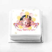 Personalised Photo Cake - Unicorn Fairy Princess Personalised Cake