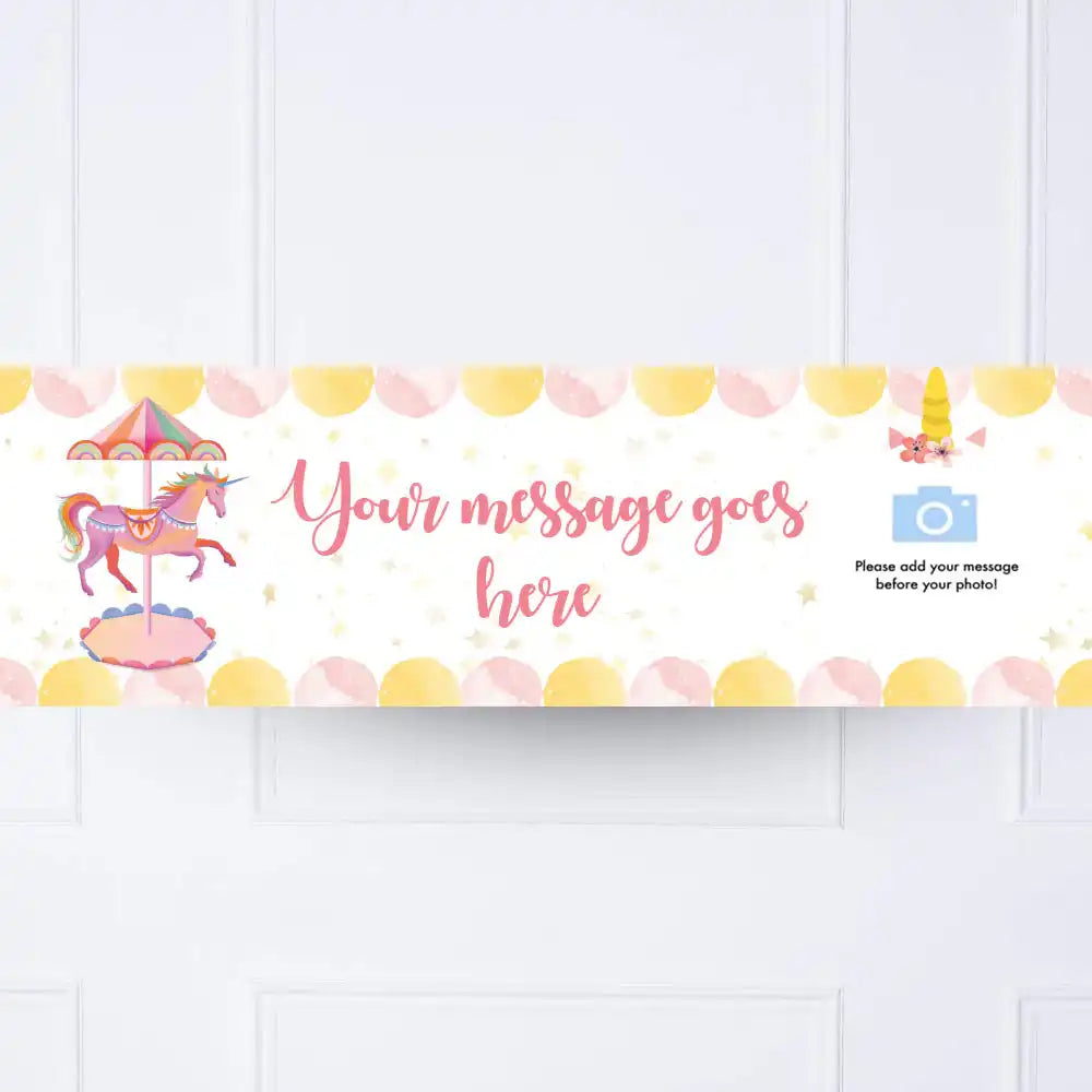 Unicorn Fairy Princess Personalised Party Banner Personalised Banner