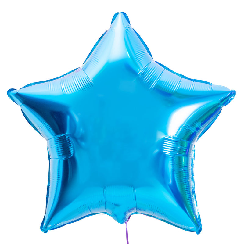 Inflated Star Foil Balloon - Metallic Blue