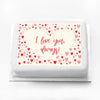 Personalised Photo Cake - Heart Confetti Personalised Cake