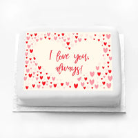 Personalised Photo Cake - Heart Confetti Personalised Cake