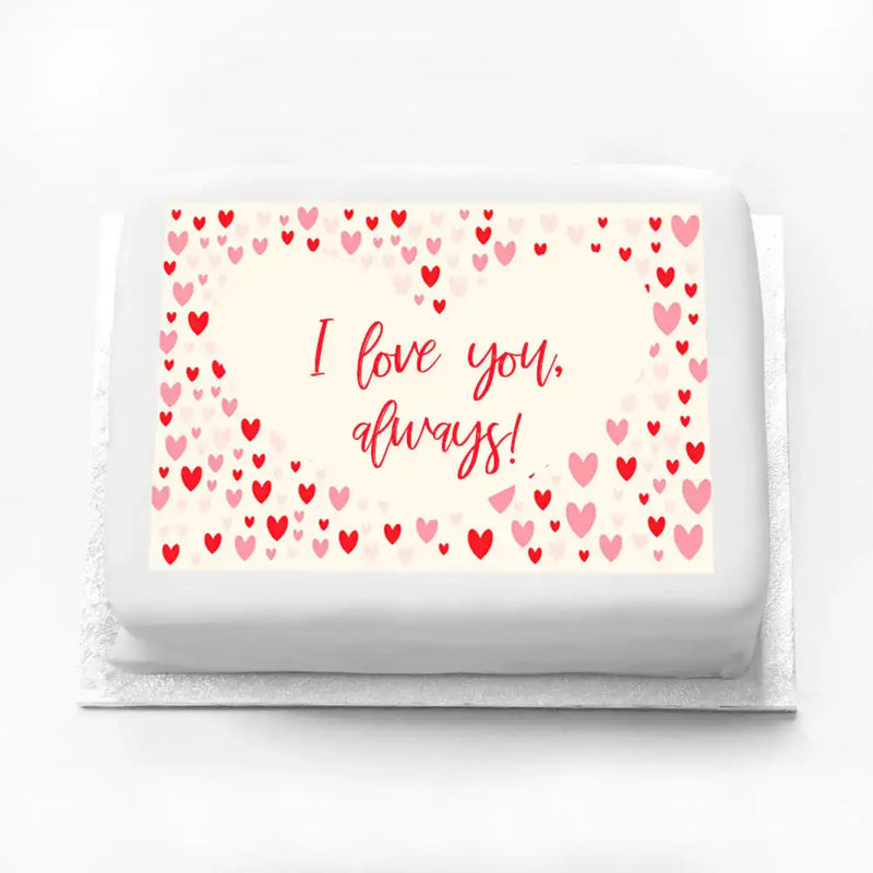 Personalised Photo Cake - Heart Confetti Personalised Cake