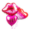 Kissey Lips Balloon Bunch Personalised Balloons
