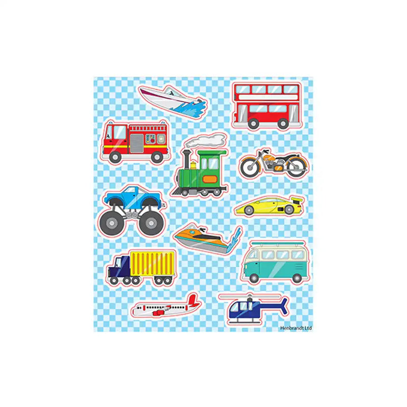 Vehicle Sticker Sheets (x6) Kids Party