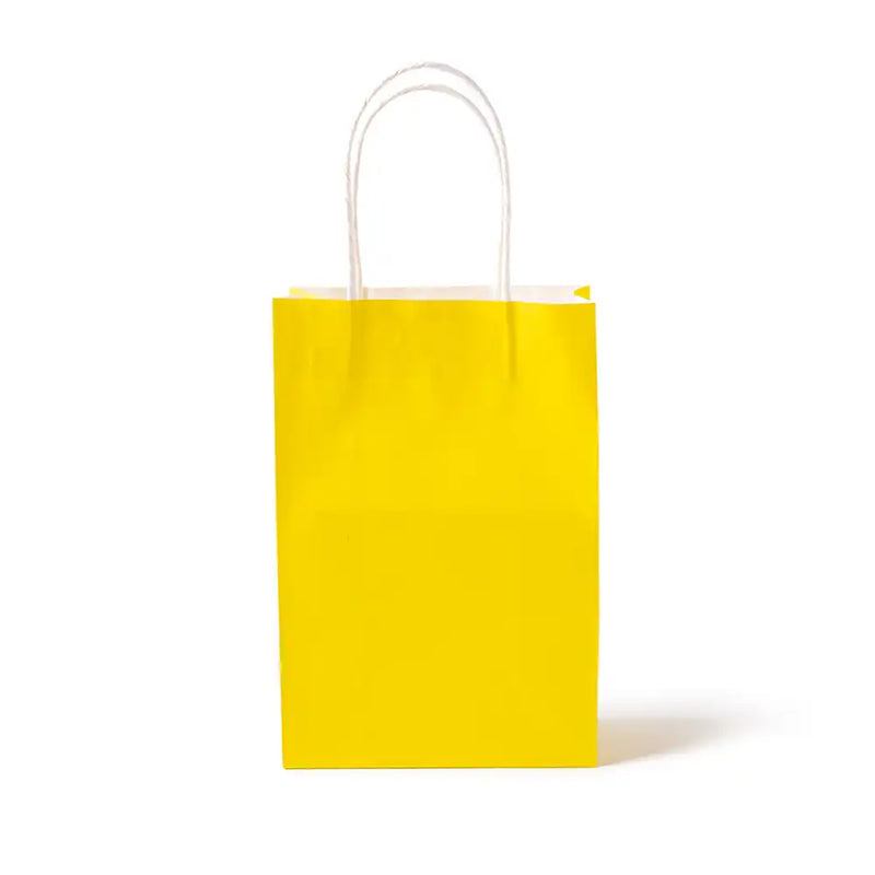 Yellow Party Bags with Handles (x12) Party Pieces