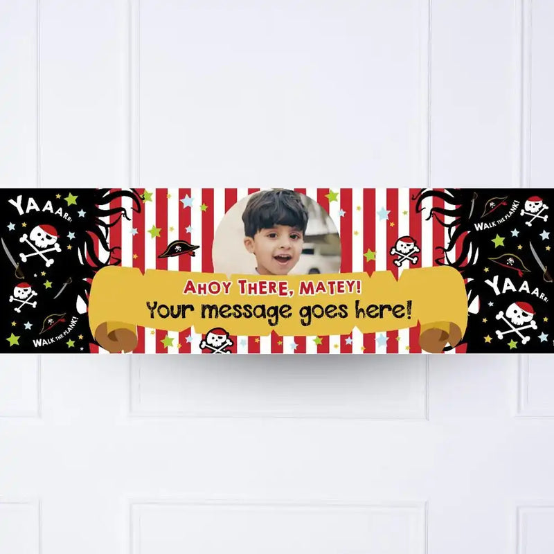 Ahoy Pirate Personalised Party Banner Yes Personalised Banner