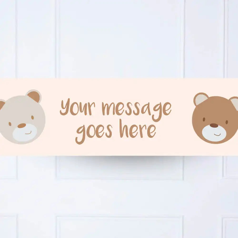 Teddy Bear Personalised Party Banner No Personalised Banner