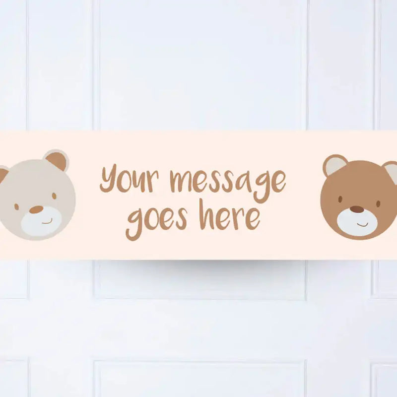 Teddy Bear Personalised Party Banner No Personalised Banner