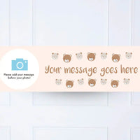 Teddy Bear Personalised Party Banner Yes Personalised Banner